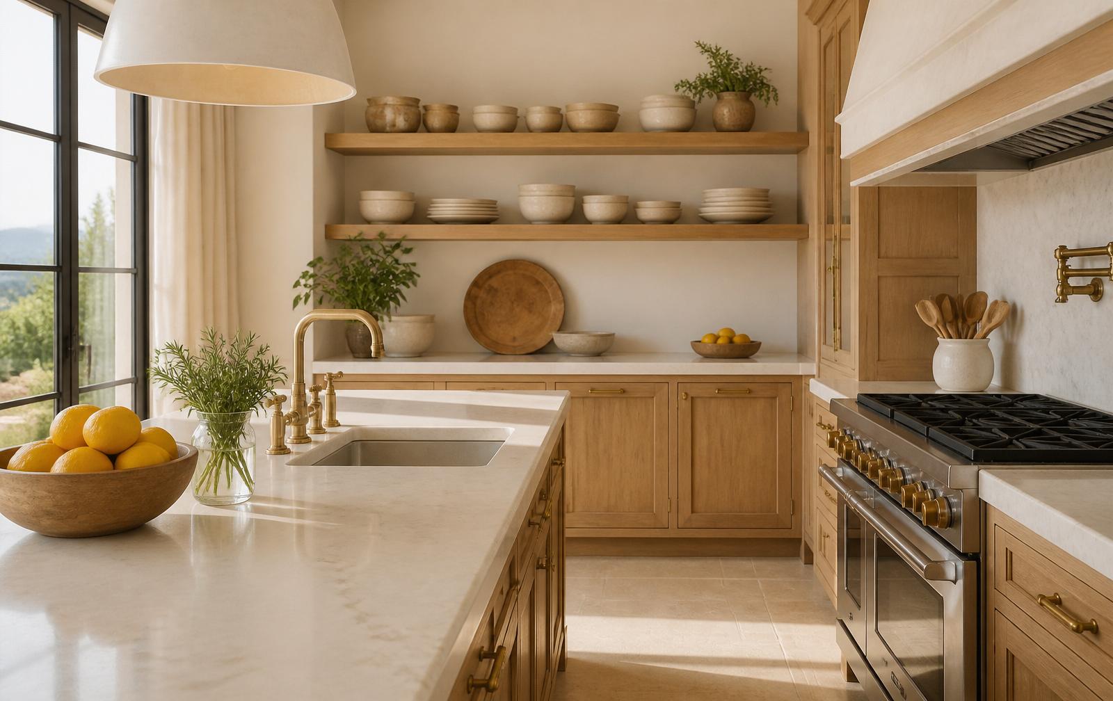 Immaculate kitchen ready for guests